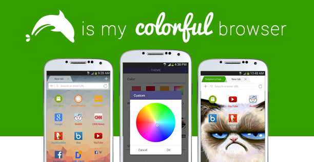 The Dolphin Theme Store lets you choose from dozens of browser themes, and even lets you make your own!